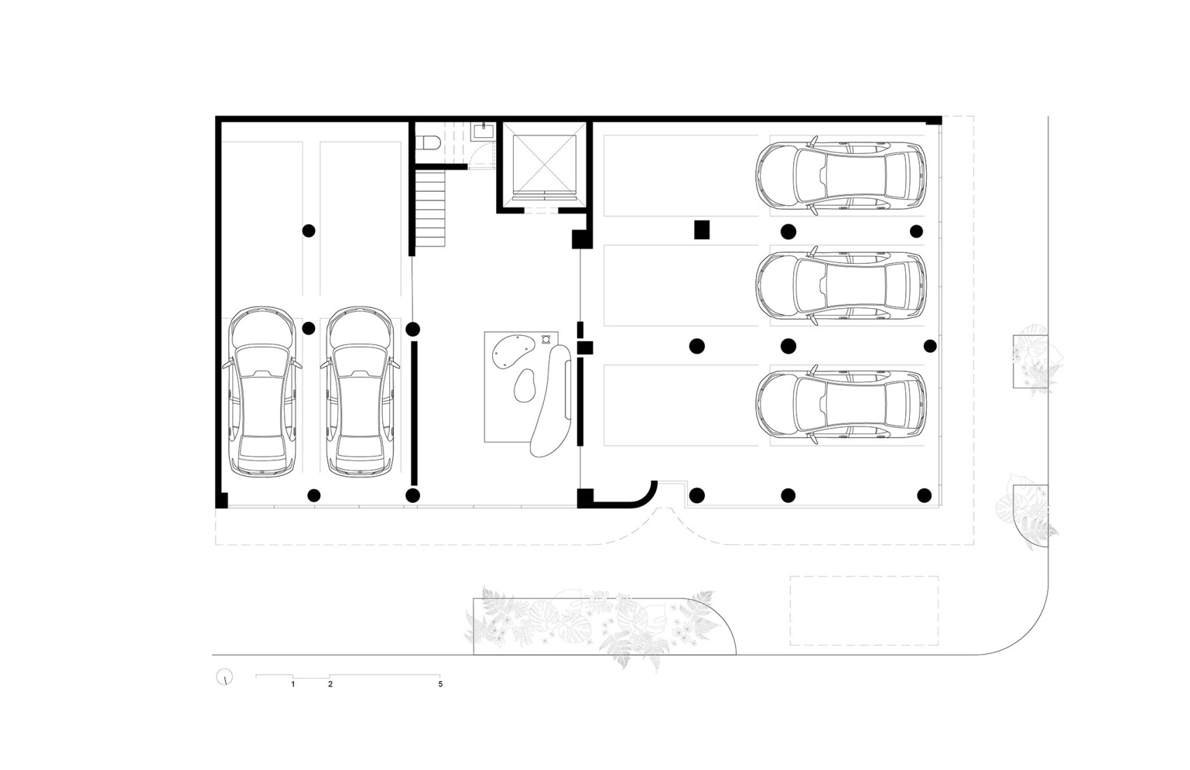 Basement floor plan. C294 Apartments by Michan Architecture.