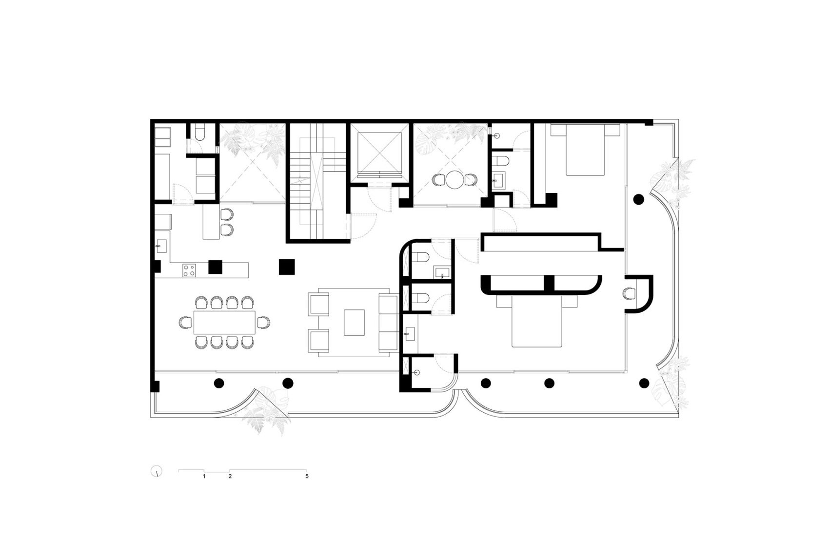 Ground floor plan. C294 Apartments by Michan Architecture. 