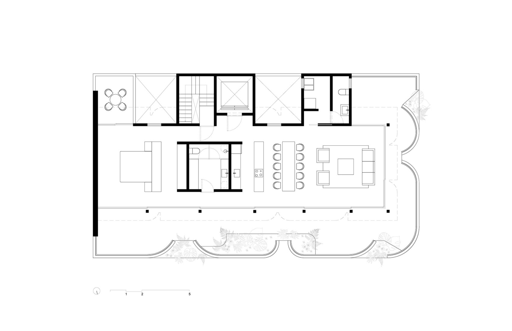 Fourth floor plan. C294 Apartments by Michan Architecture. 