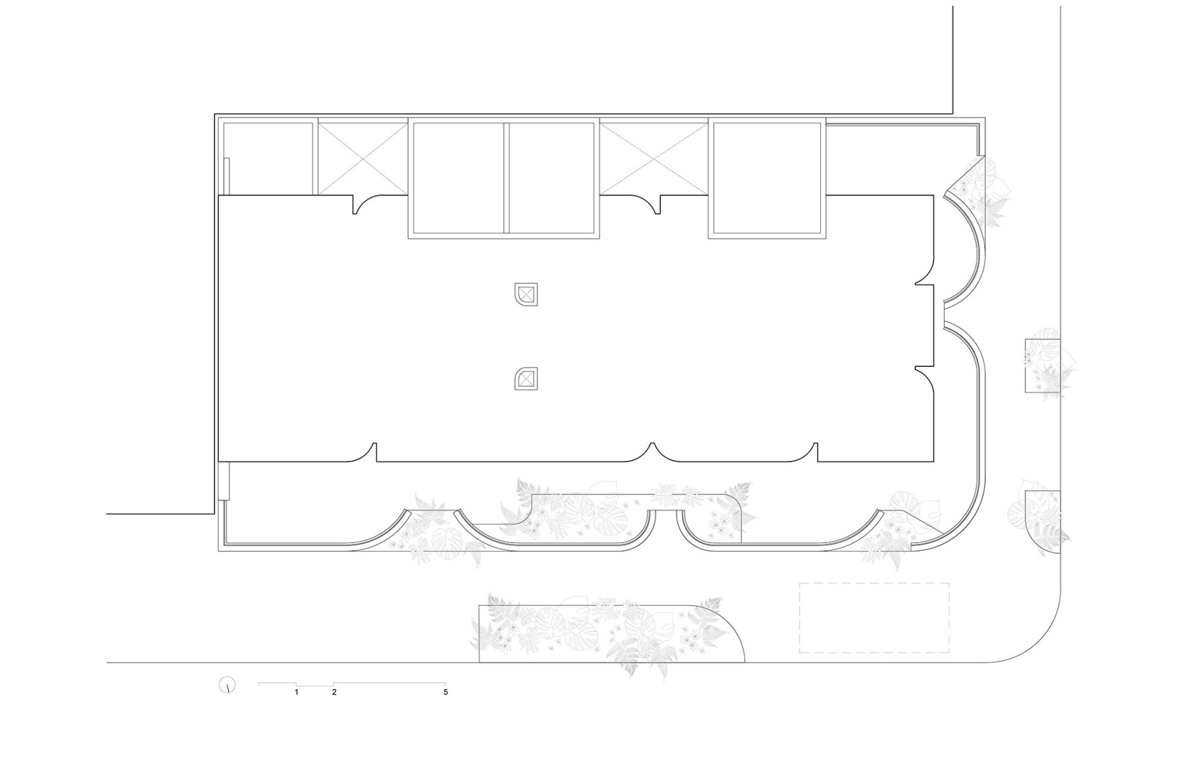 Roof floor plan. C294 Apartments by Michan Architecture.
