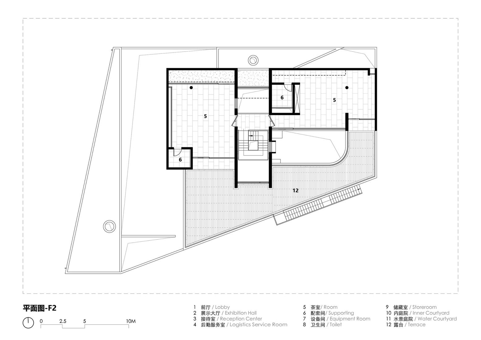 Plano de primera planta. Centro de Exposiciones «Red Box» por Mix.