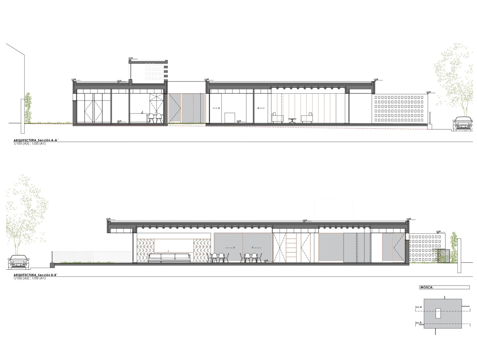 Sections. Alaior Day Centre by Montis Sastre Arquitectura. 