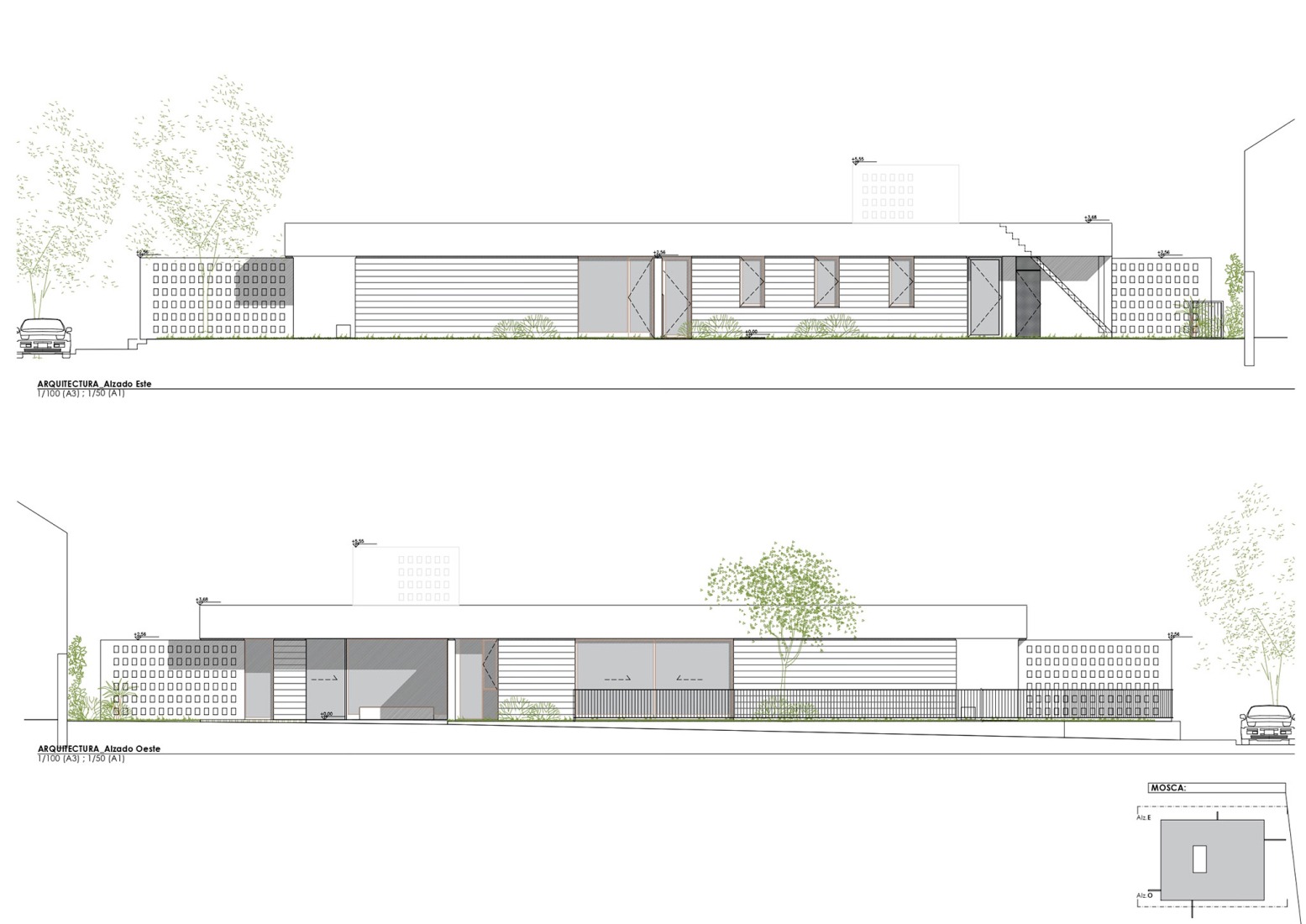 Elevations. Alaior Day Centre by Montis Sastre Arquitectura. 
