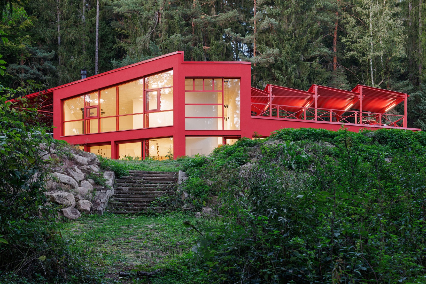 Jevany Villa by Architektura. Photograph by Matej Hakár.