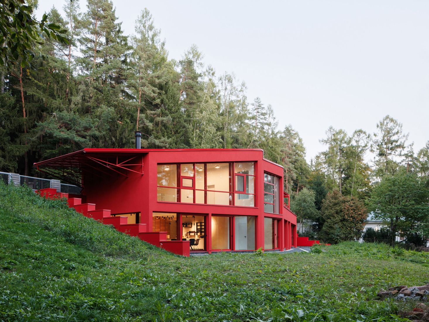 Jevany Villa by Architektura. Photograph by Matej Hakár.