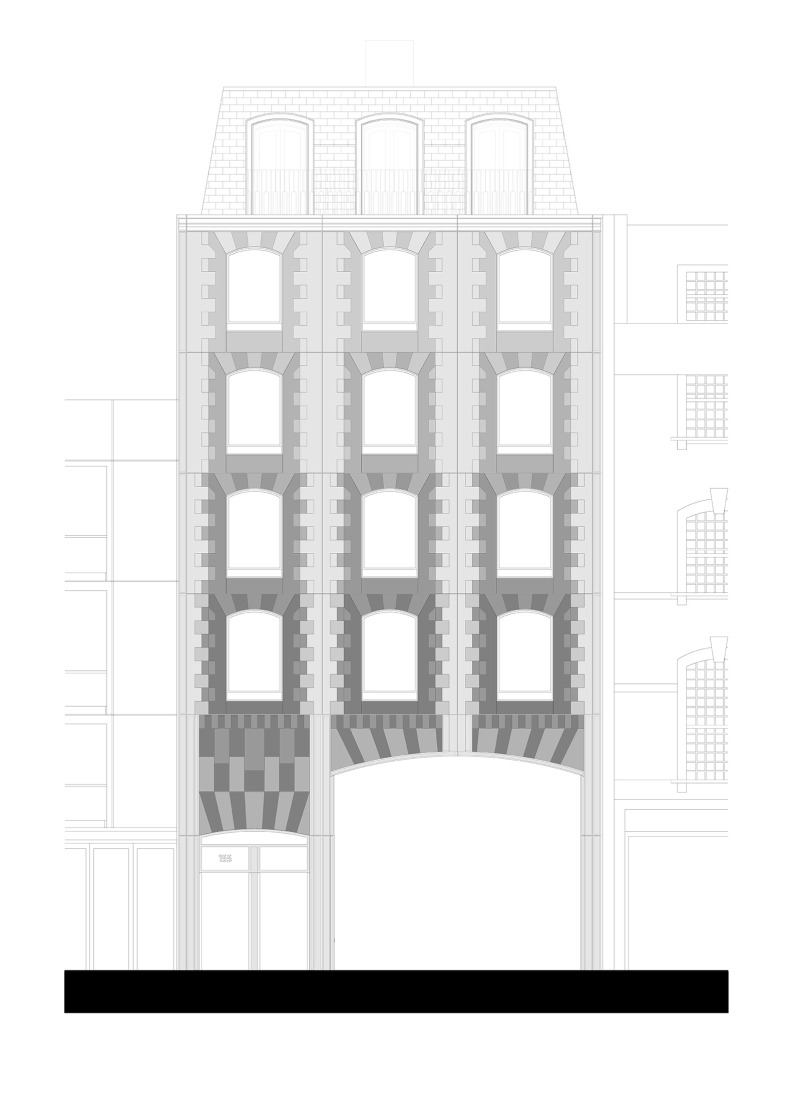Alzado. Trace por Bureau de Change. 