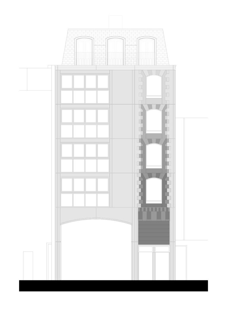 Alzado. Trace por Bureau de Change. 
