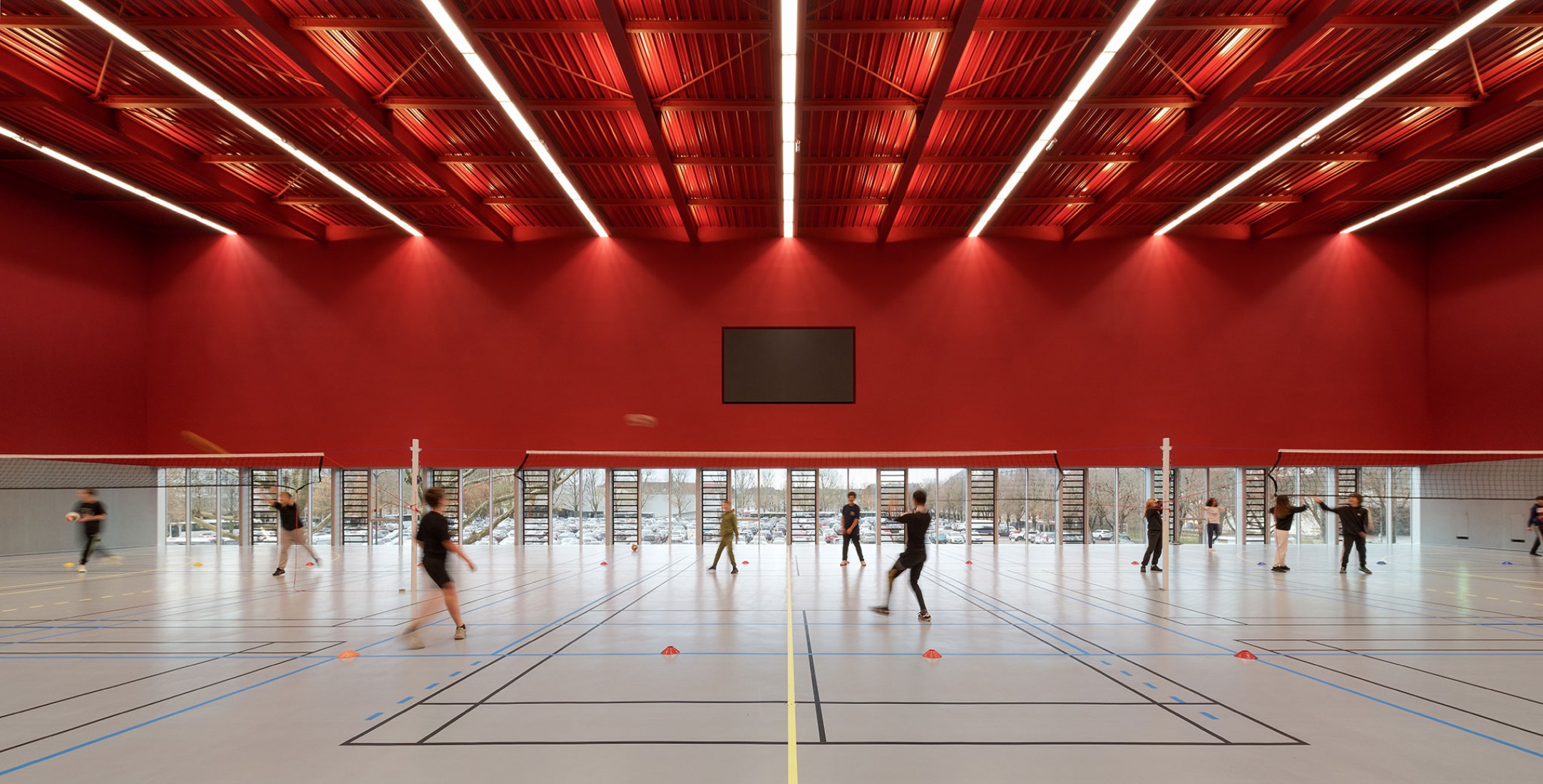 SPOT Multipurpose Sports Centre in Thionville by Dominique Coulon & associés. Photograph by Eugeni Pons.