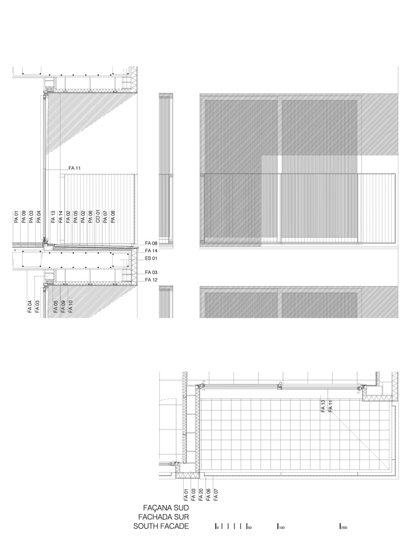 Construction detail. SB Building. 110 affordable rental apartments, complementary spaces, and commercial premises by EMBA.