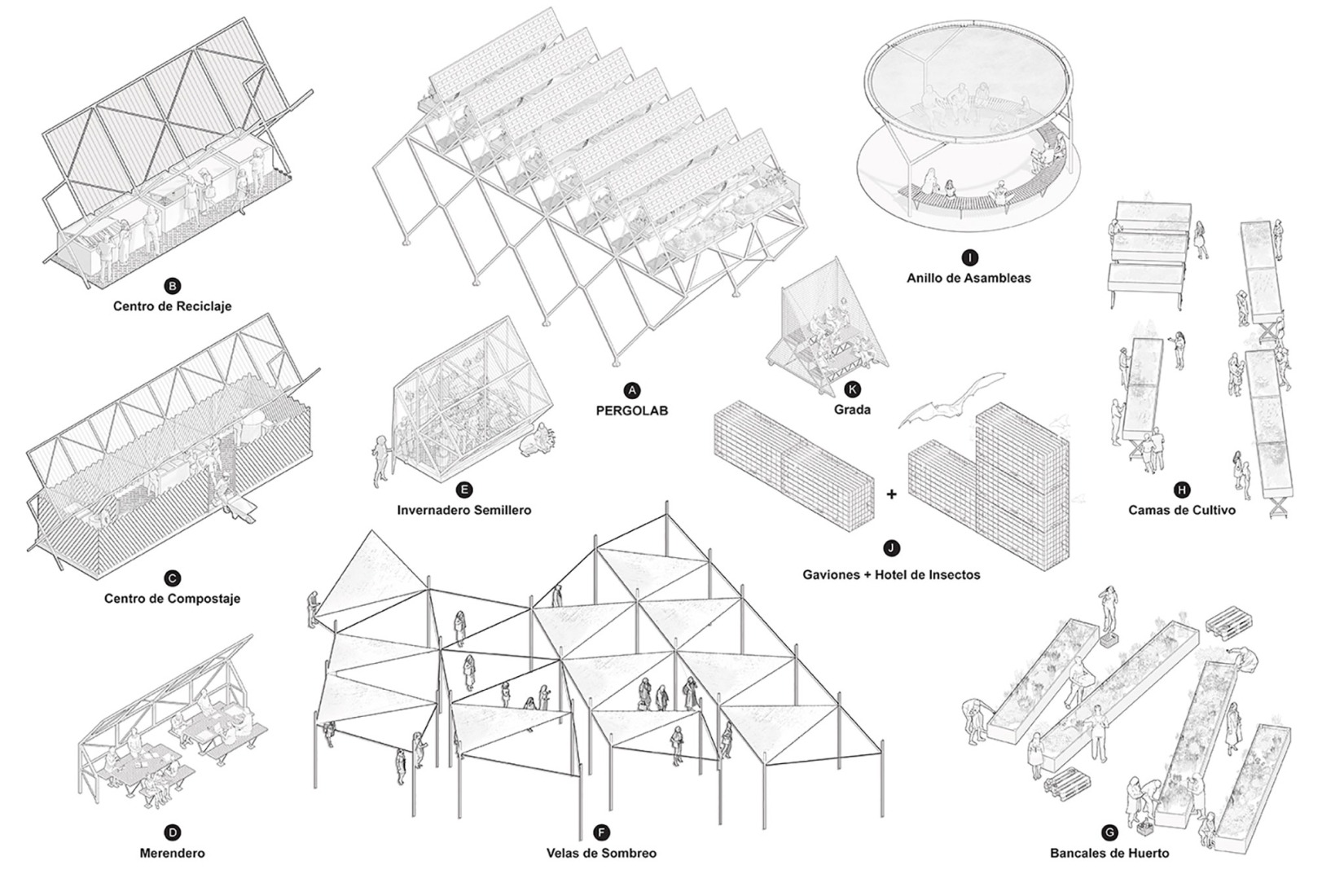 Diagram. Circulating Garden for the CIEC by gaSSz arquitectos. 