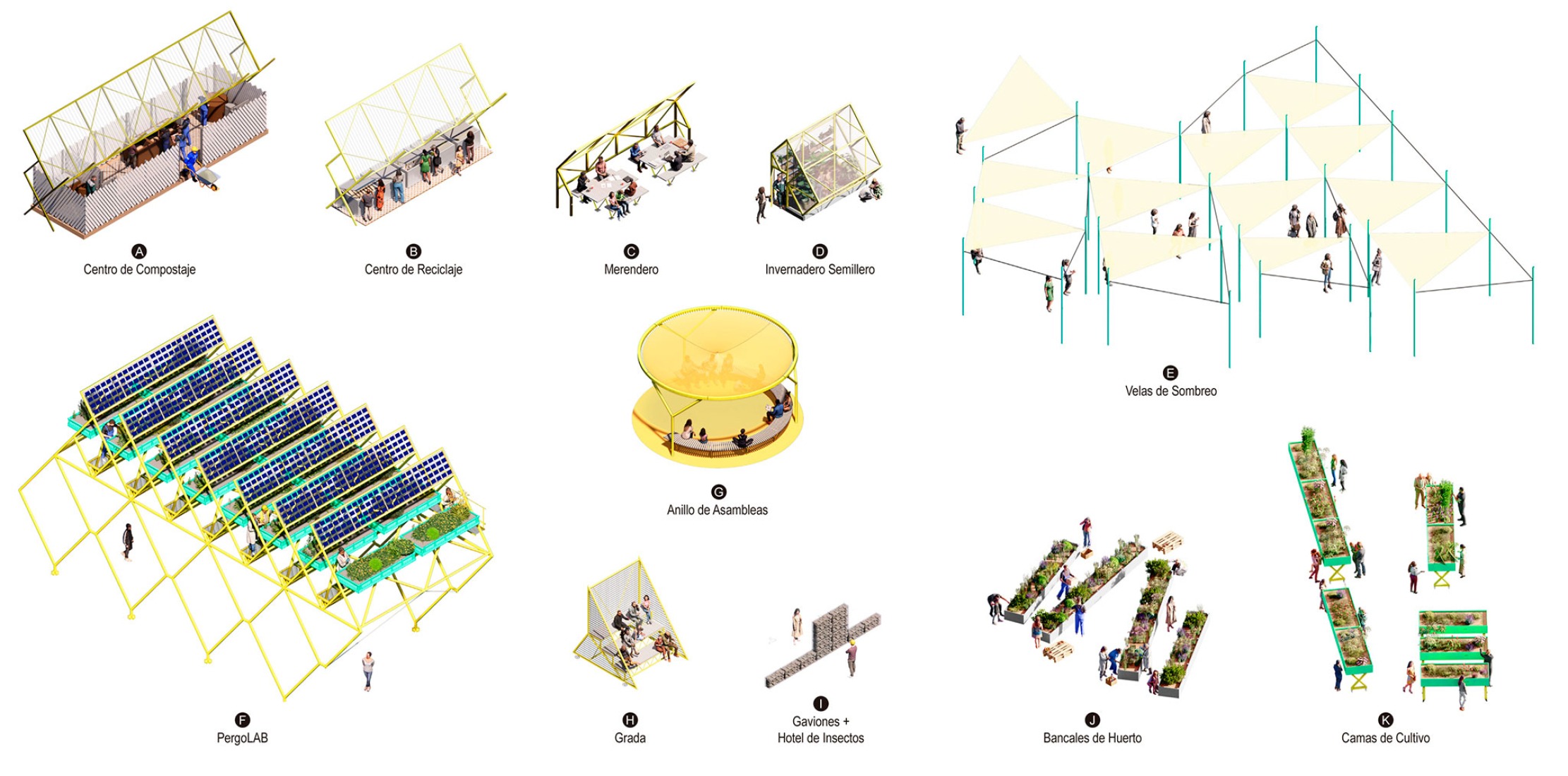 Diagram. Circulating Garden for the CIEC by gaSSz arquitectos. 