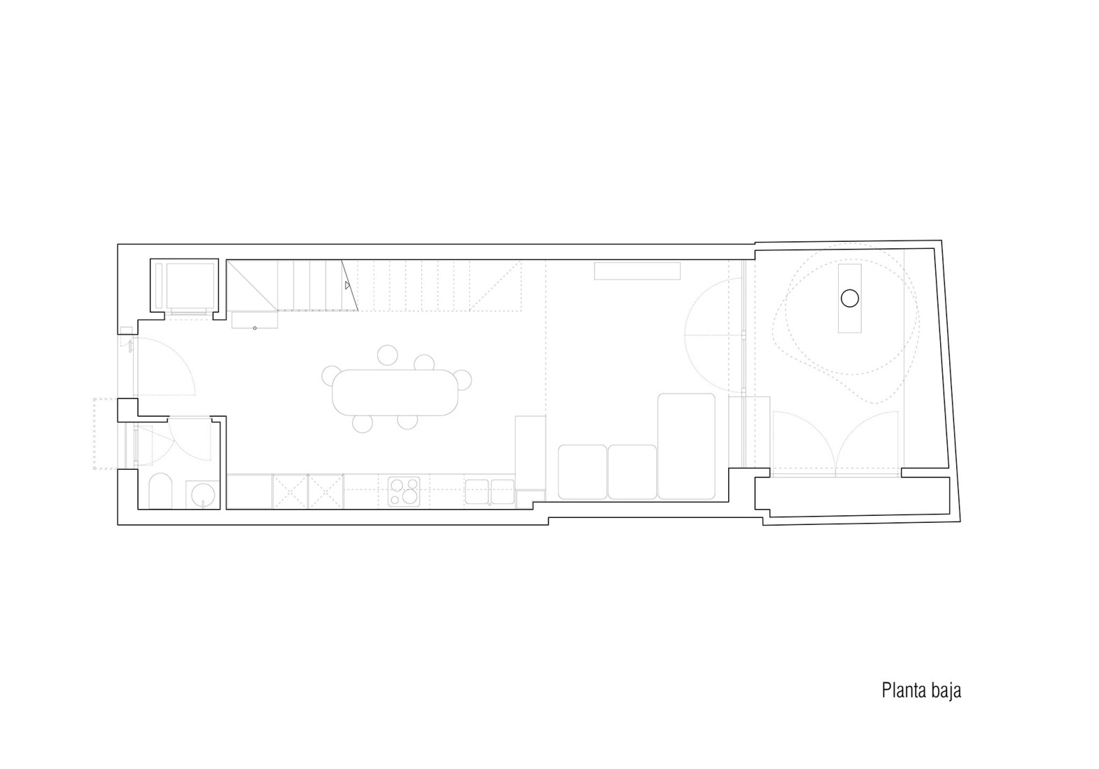 Ground floor plan. Mariola House by Palera Arquitectos.