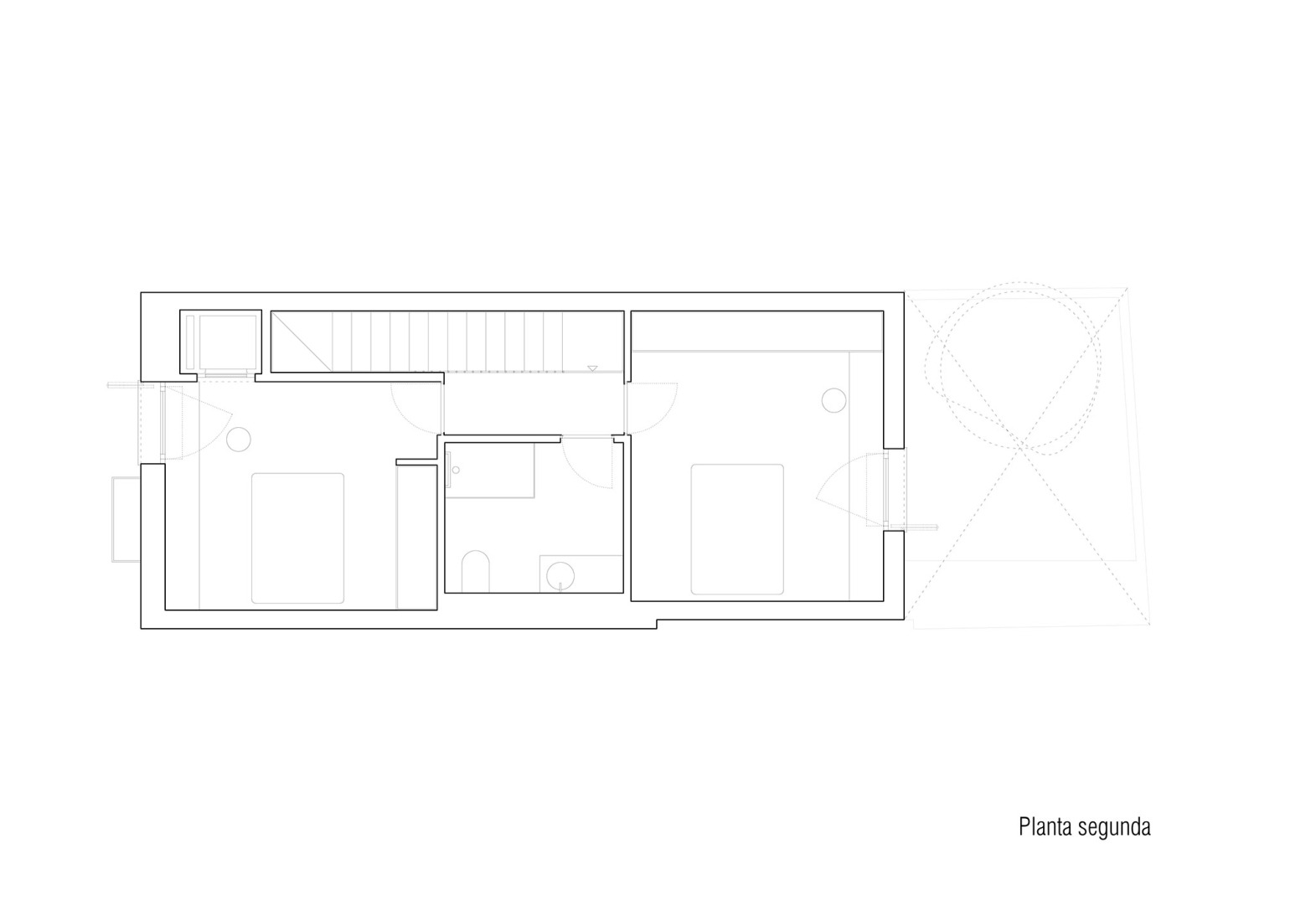 Second floor plan. Mariola House by Palera Arquitectos.