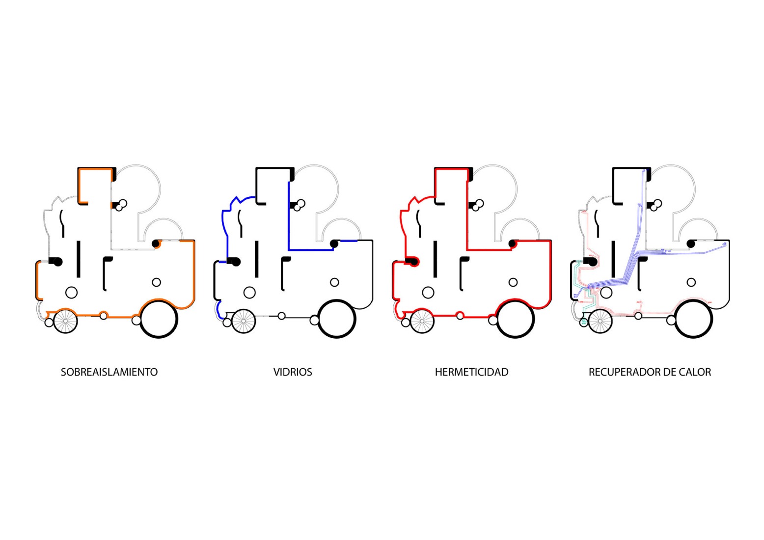 Floor plans. Renovation in "Torres Blancas" by CSO. 