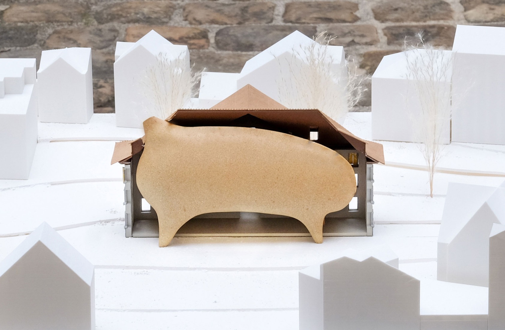 Model. Altdorf Concert Hall por Shigeru Ban Architects.
