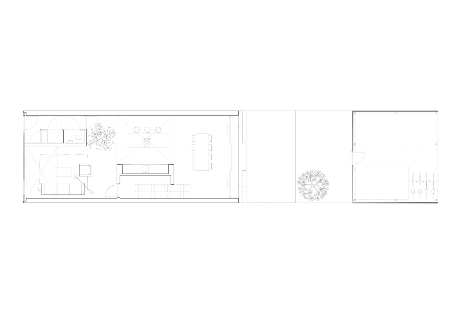 Ground floor plan. Light House by Studioninedots.