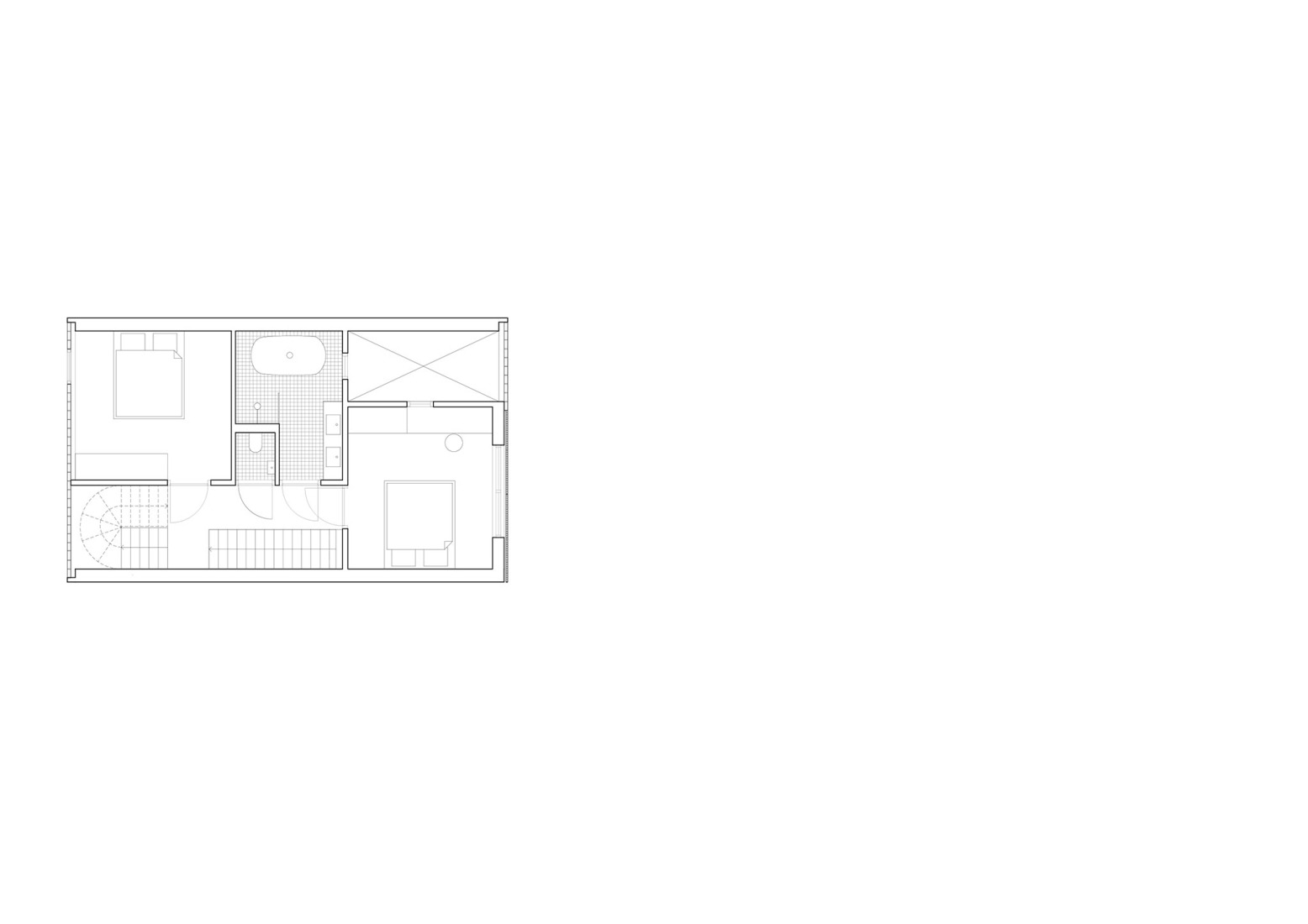 Second floor plan. Light House by Studioninedots.