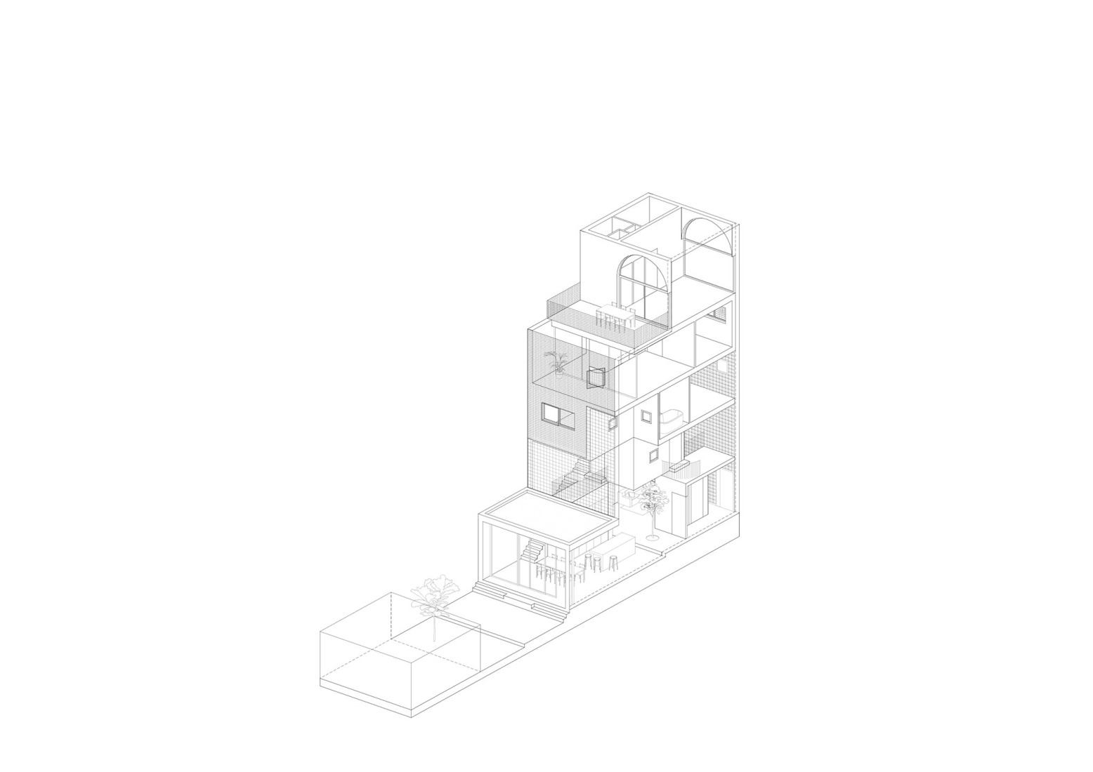 Axonometry. Light House by Studioninedots.