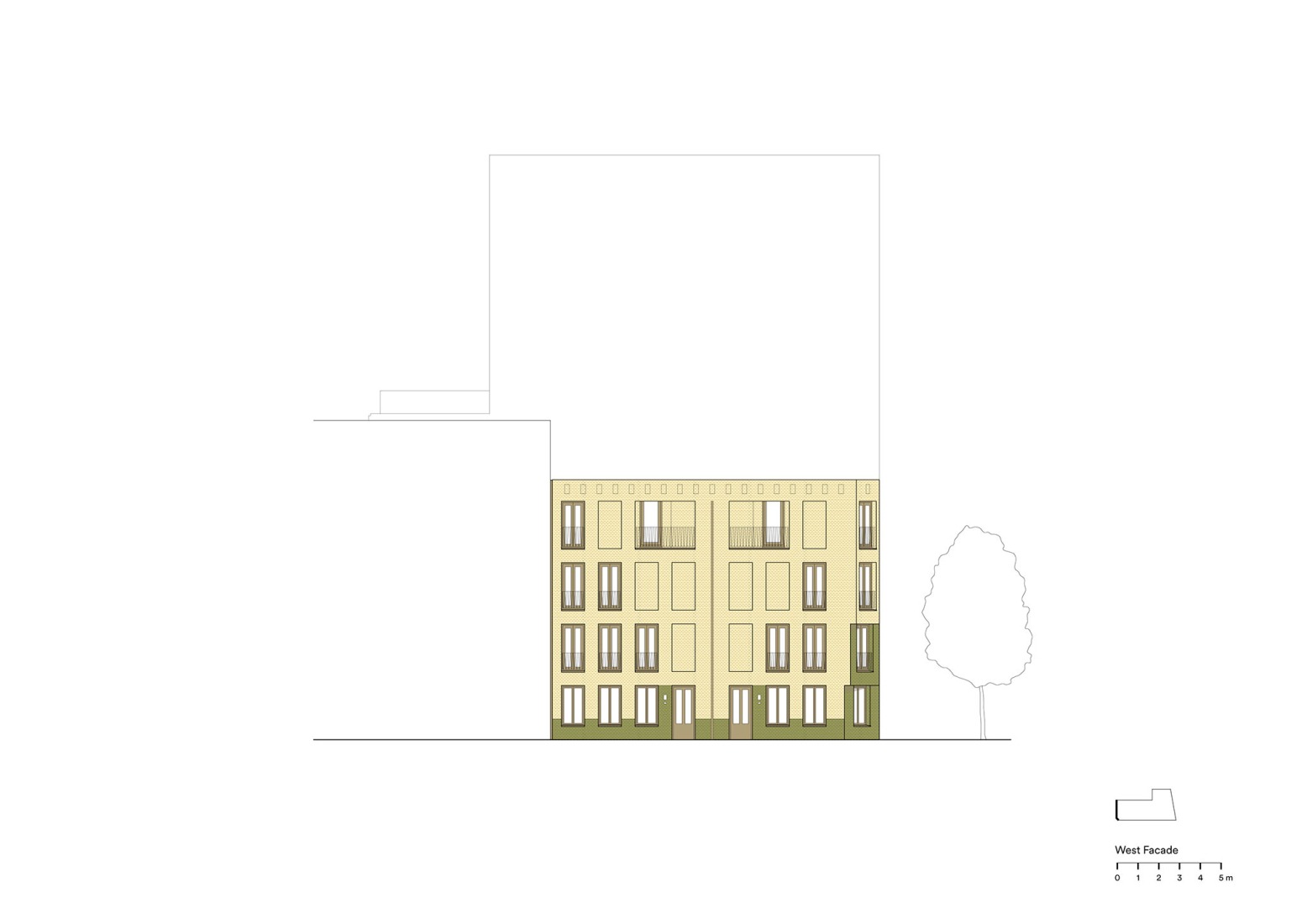 Elevation. "De Hartenrust" by van Bergen Kolpa Architects. 