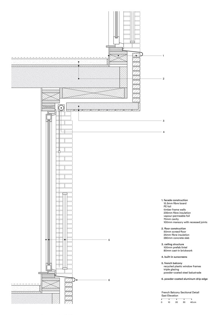 Constructive detail. "De Hartenrust" by van Bergen Kolpa Architects.