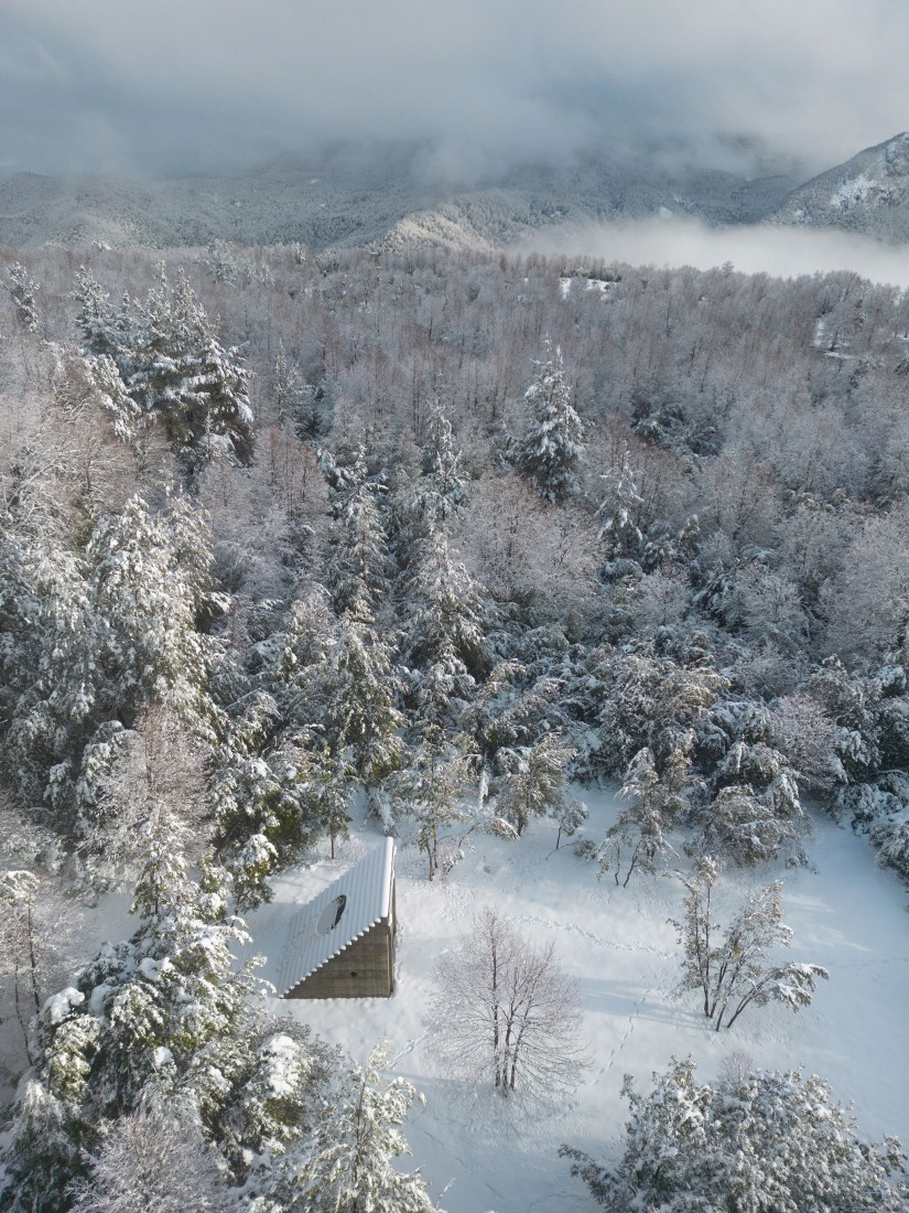 MIEL Pavilion by Pezo von Ellrichshausen. Photograph by Pezo von Ellrichshausen.