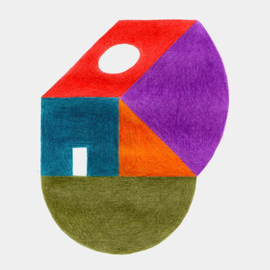 Color Sketch. MIEL Pavilion by Pezo von Ellrichshausen. 