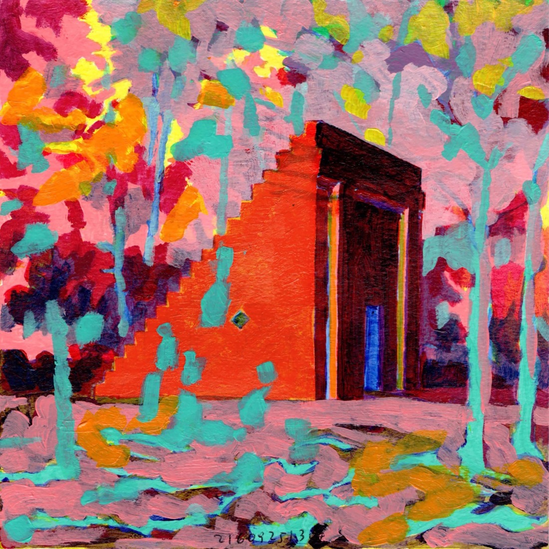 Painting. MIEL Pavilion by Pezo von Ellrichshausen. 