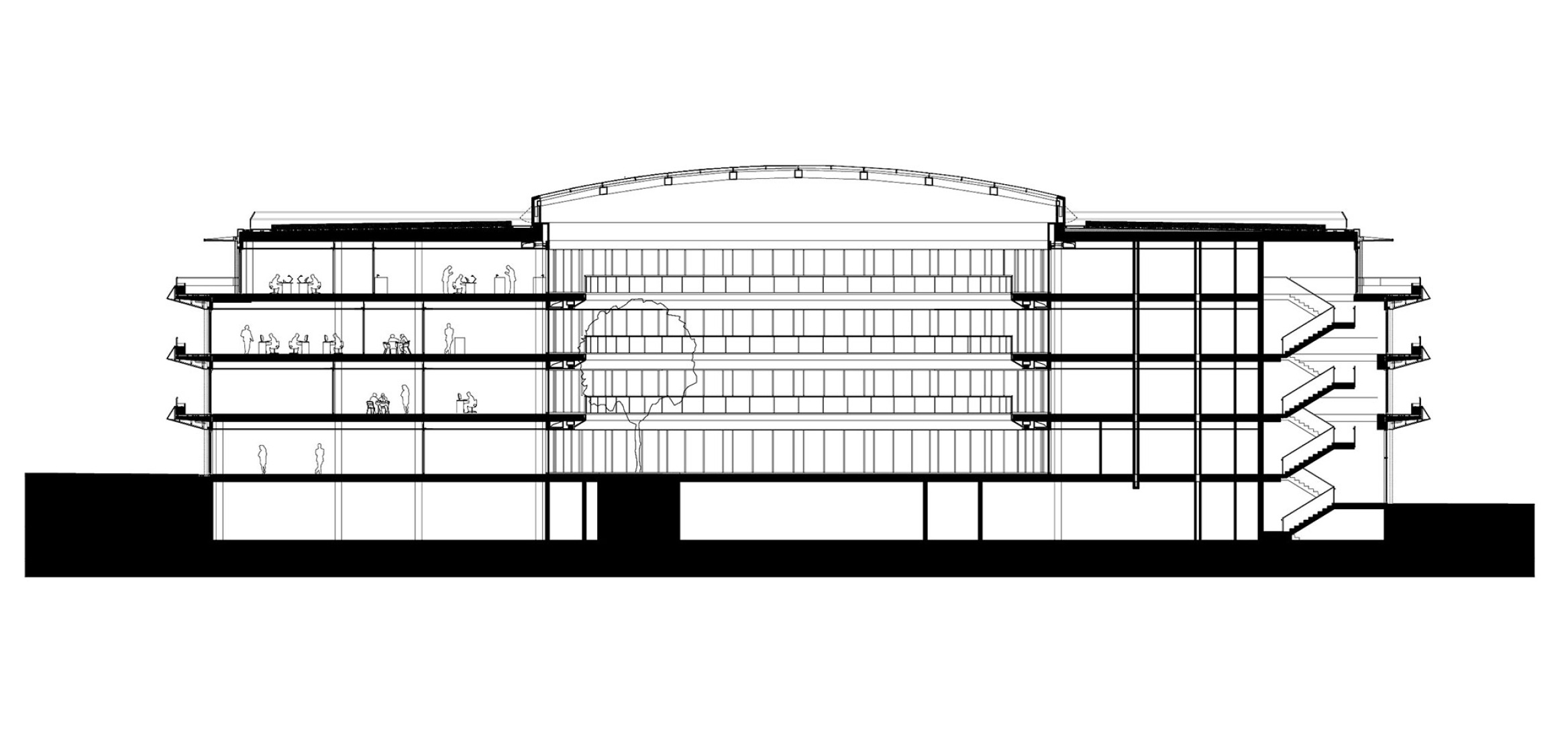 Sección. «Philo» por Bernard Tschumi.