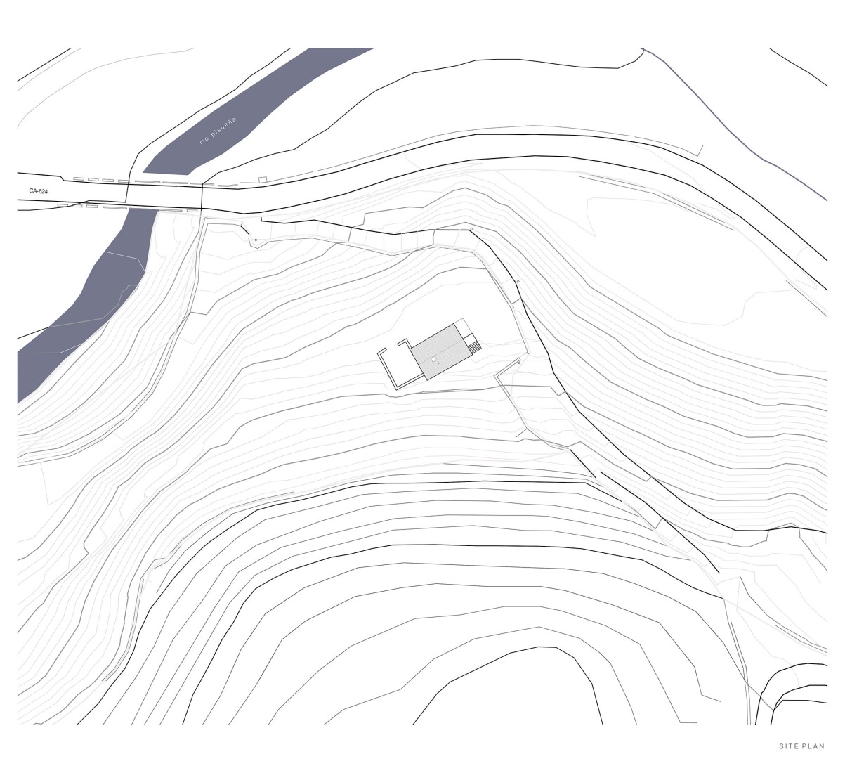 Site plan. "Casa Mínima" by Estudio Mínima.