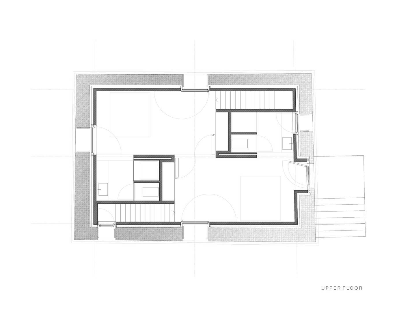 First floor plan. "Casa Mínima" by Estudio Mínima.