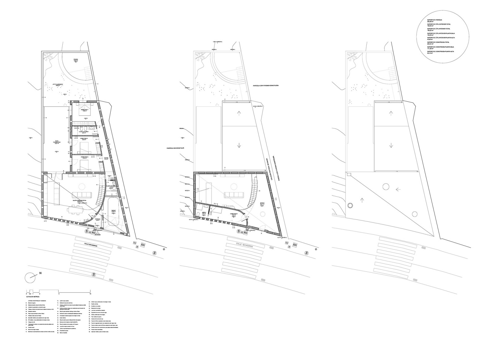 Constructive floor plans. Bobadilla House by Álvaro Gor.