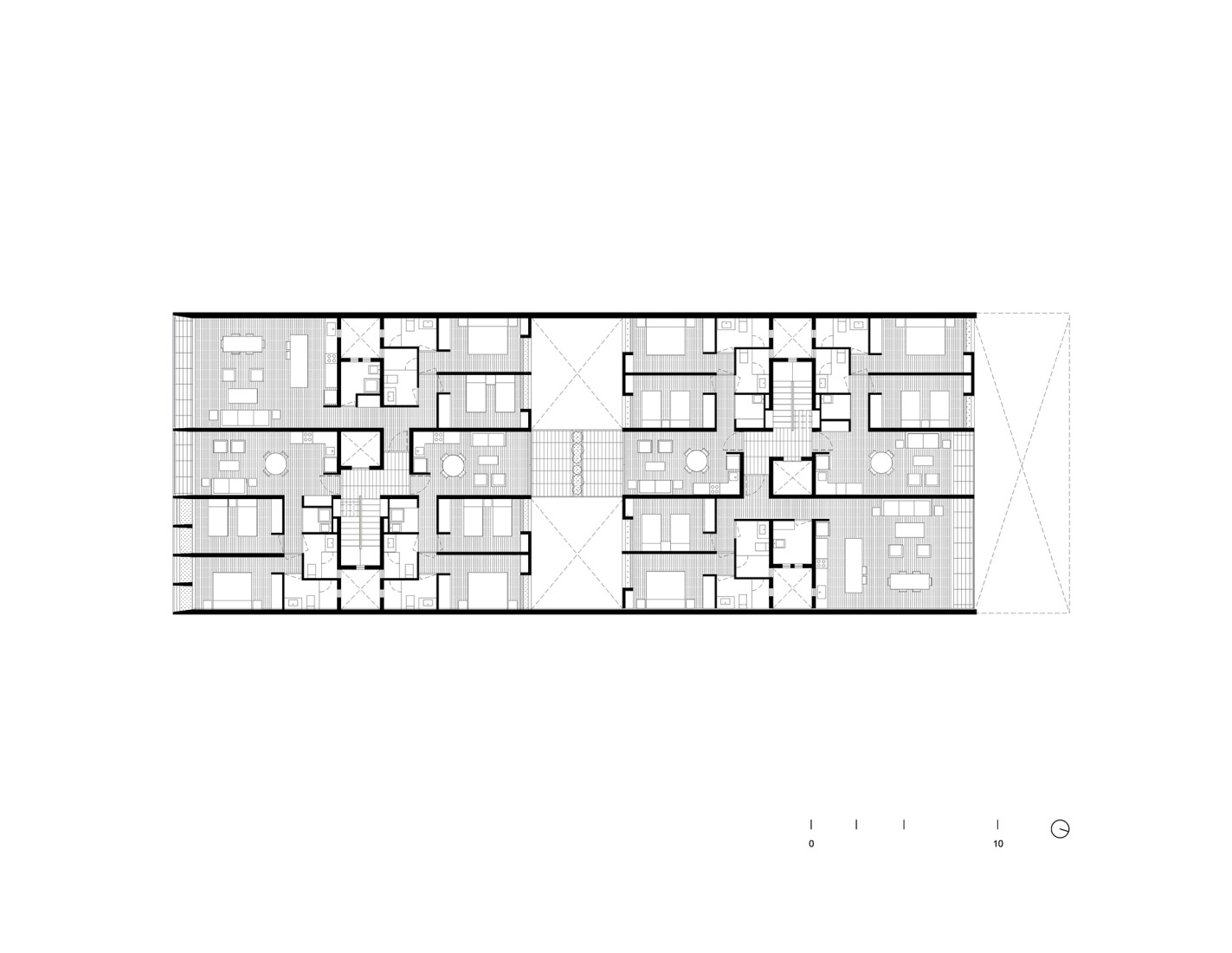 Second floor plan. "Londres 187" by CCA. 