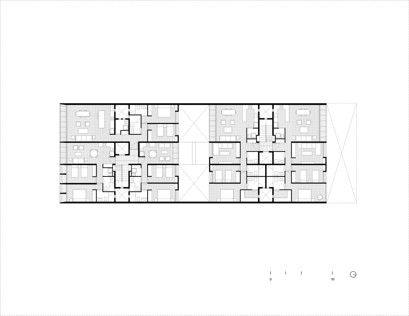 Typical floor plan. "Londres 187" by CCA. 