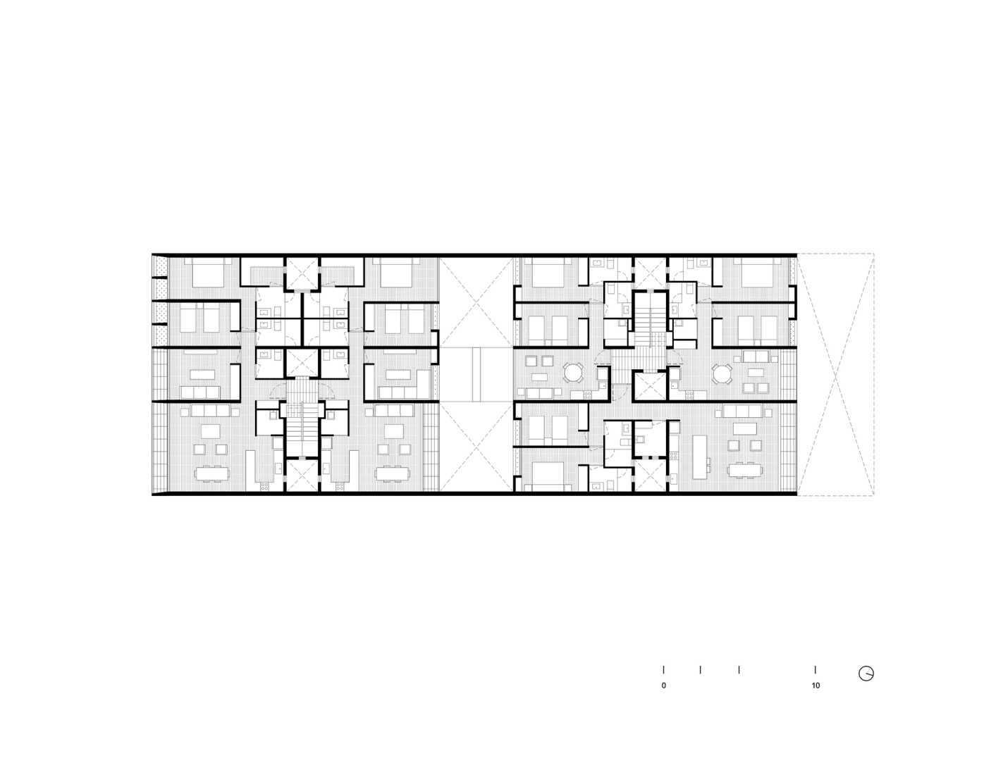 Fifth floor plan. "Londres 187" by CCA. 
