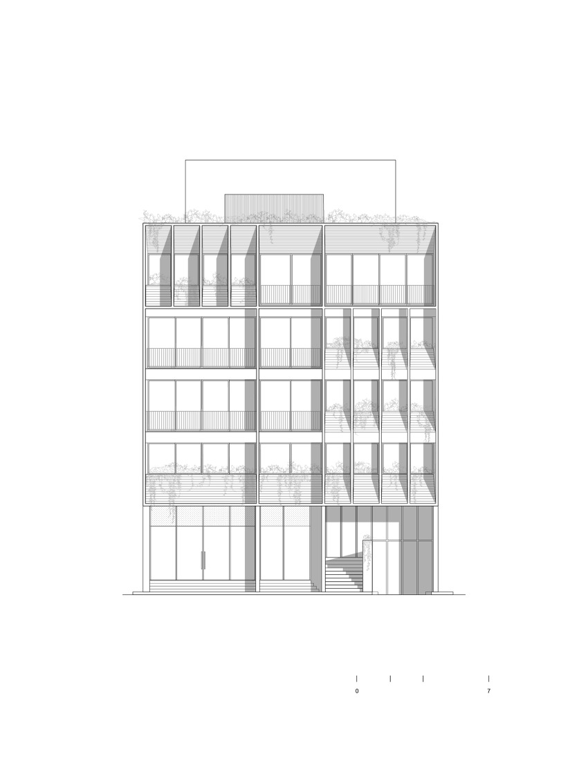 Front elevation. "Londres 187" by CCA.