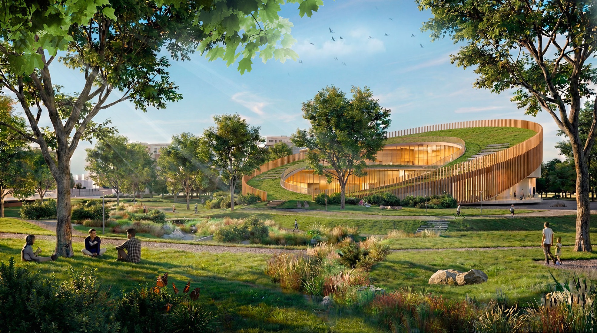 Rákosrendező Masterplan by Coldefy + CITYFÖRSTER + sporaarchitects + TREIBHAUS.LAND + Marko&Placemakers. Rendering by Zoa.