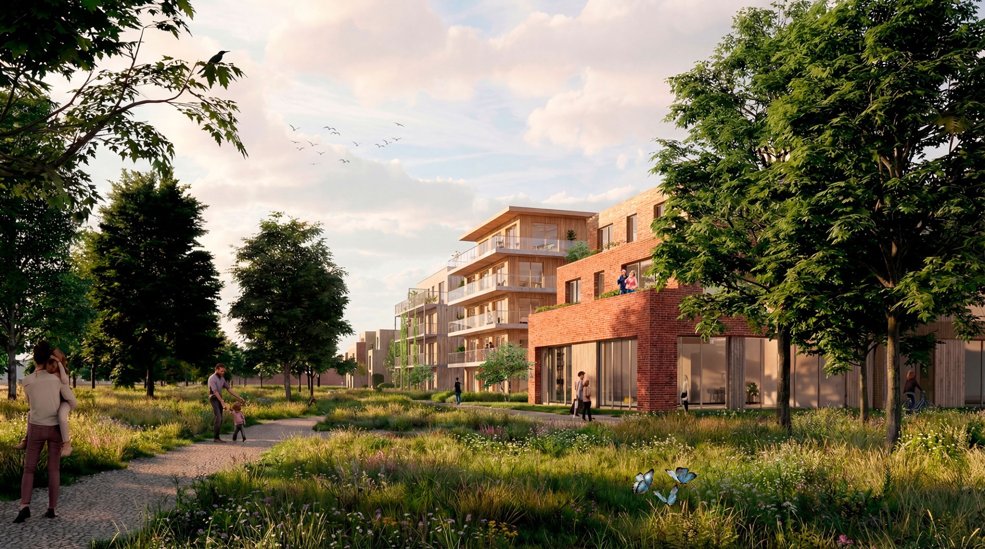 Rákosrendező Masterplan by Coldefy + CITYFÖRSTER + sporaarchitects + TREIBHAUS.LAND + Marko&Placemakers. Rendering by Zoa.