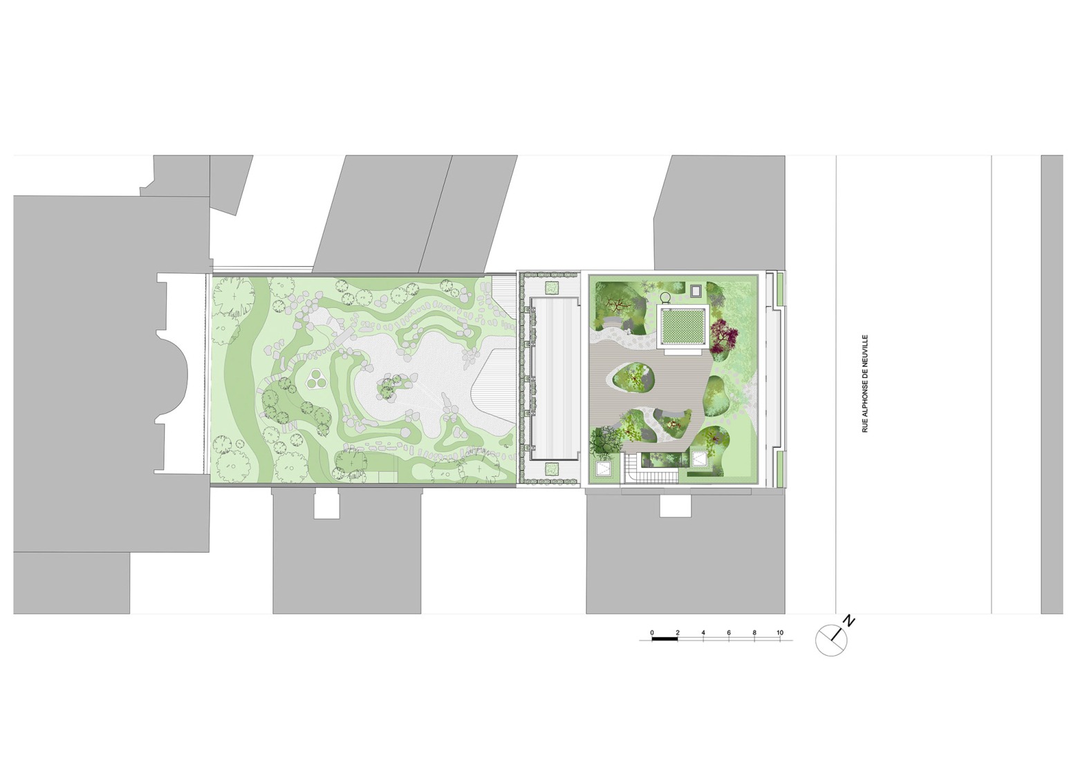 Plano de planta baja. ADN por DTACC Architectes. 