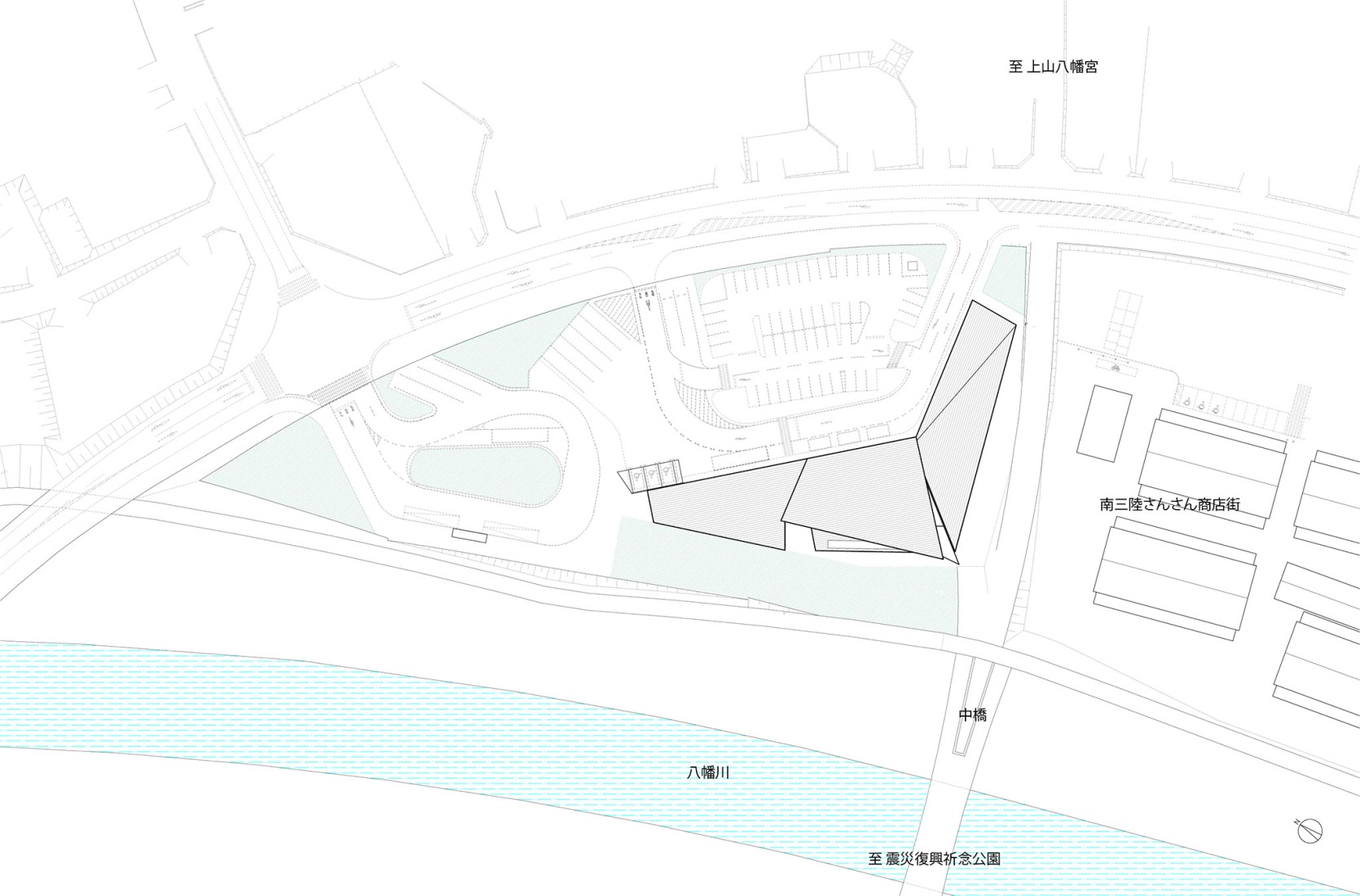 Plano de situación. Memorial Minamisanriku 311 por KKAA.