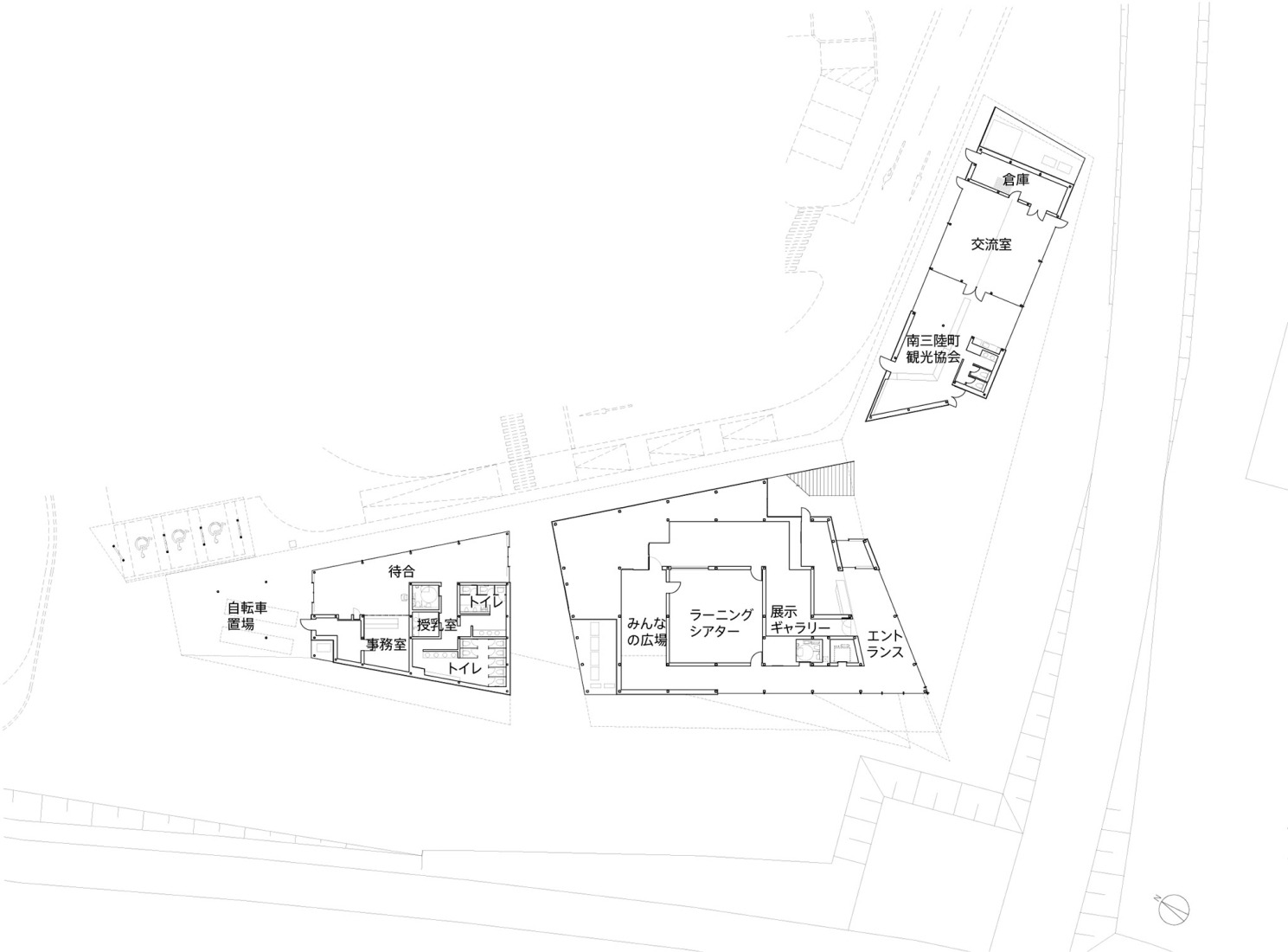 Plano de primera planta. Memorial Minamisanriku 311 por KKAA.