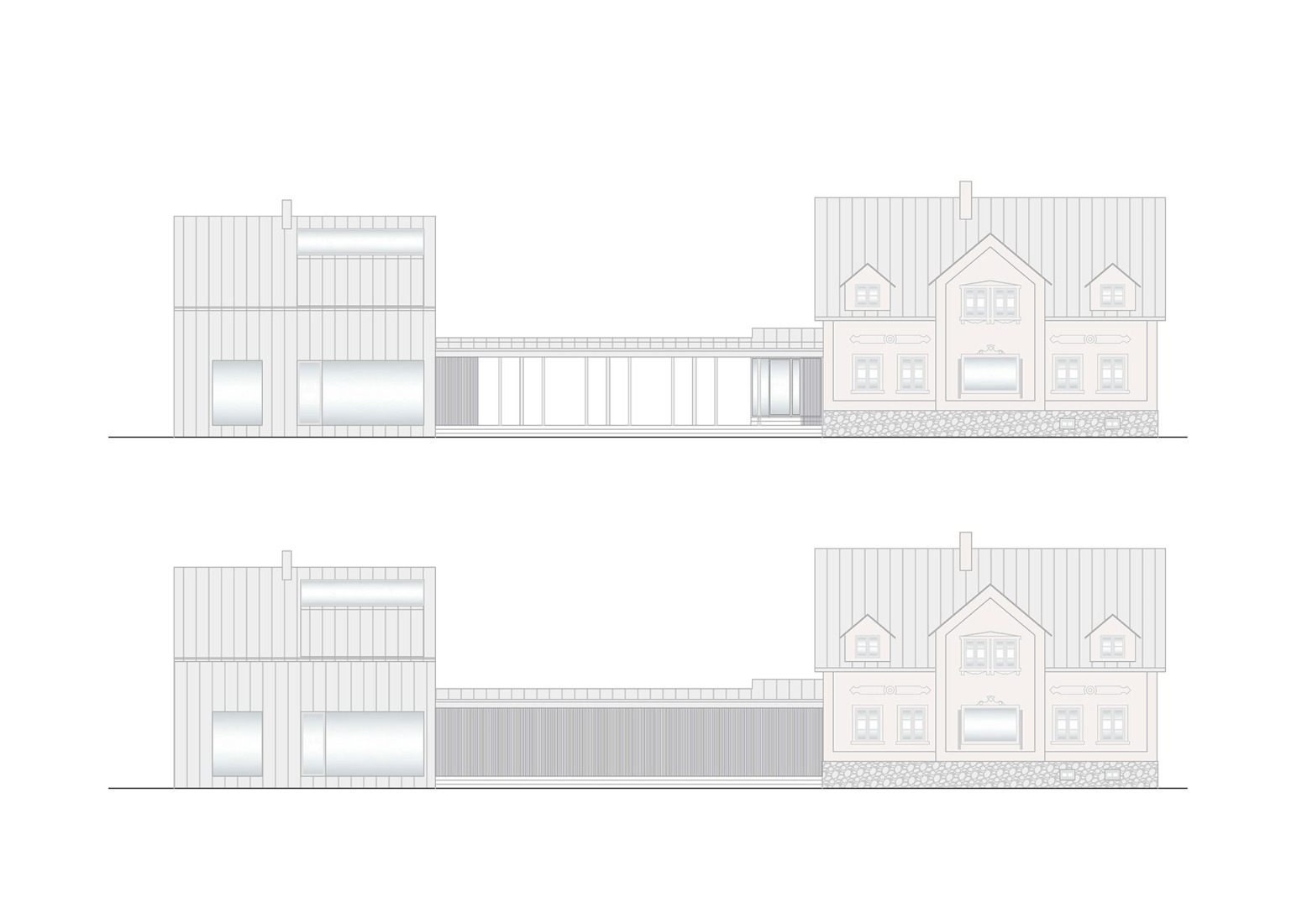 Alzado sur. «Resurrección de los Sudetes» por No Architects.