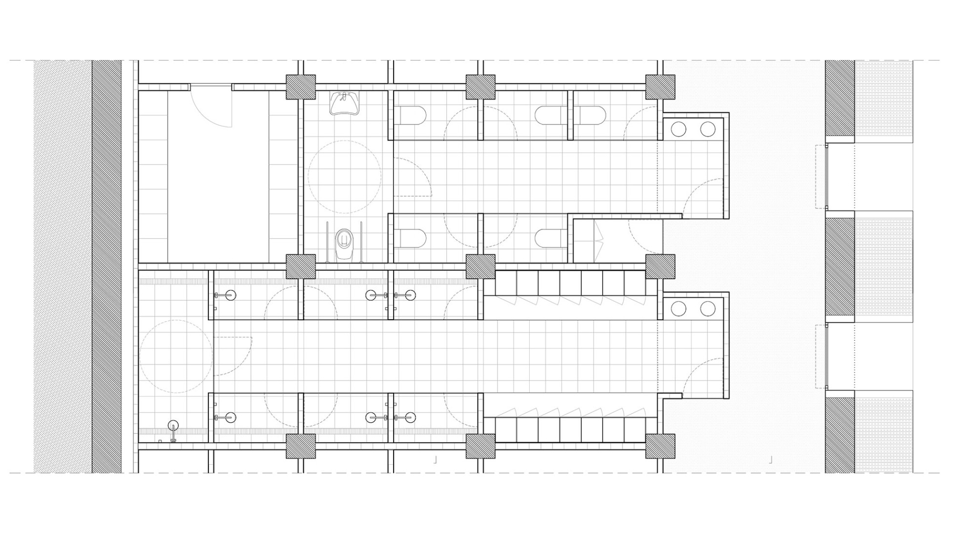 Ground floor plan detail. Cistern Conversion into Multi-Porpuse Space by Úbeda Valero.