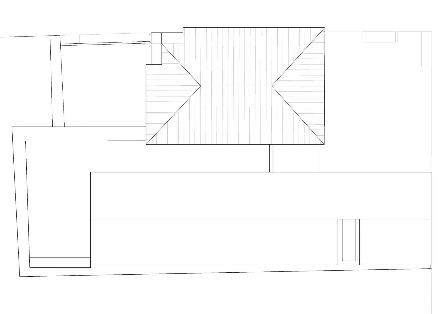 Rooftop floor plan. Church of Saint Michael the Archangel in Geneto by Alejandro Beautell.