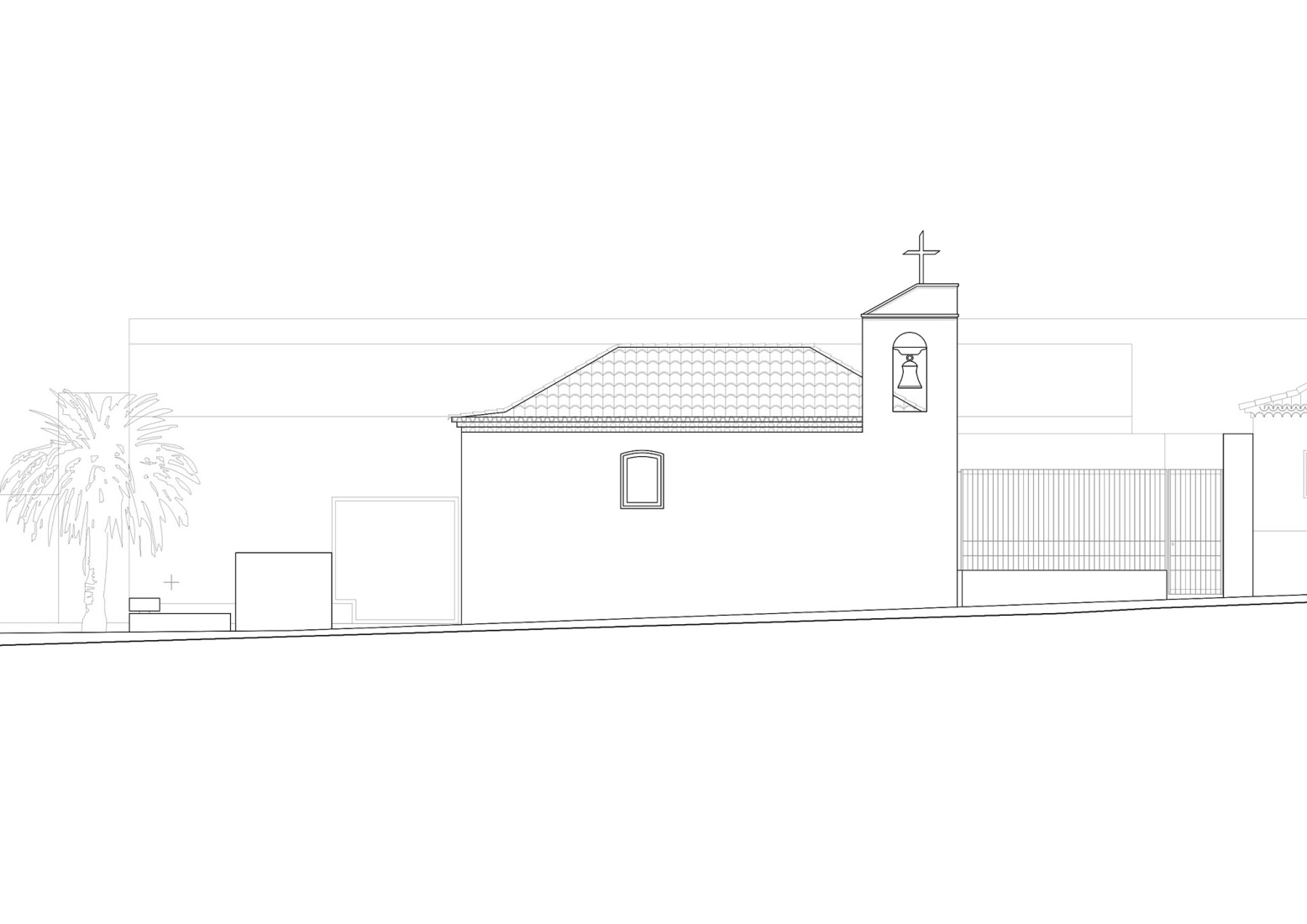 Elevation. Church of Saint Michael the Archangel in Geneto by Alejandro Beautell.