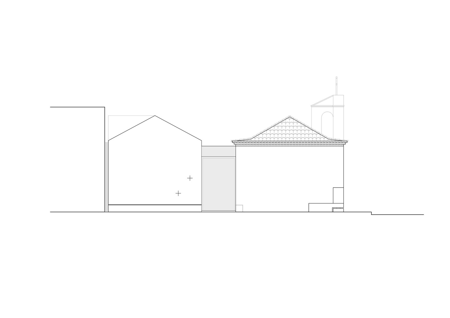 Elevation. Church of Saint Michael the Archangel in Geneto by Alejandro Beautell.