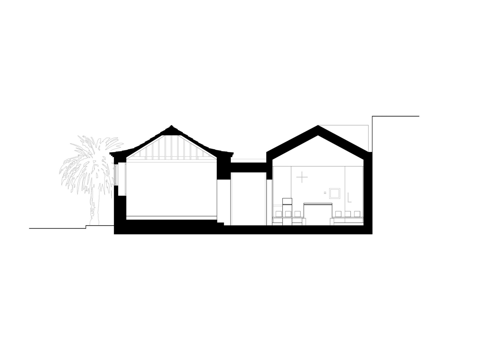 Section. Church of Saint Michael the Archangel in Geneto by Alejandro Beautell.