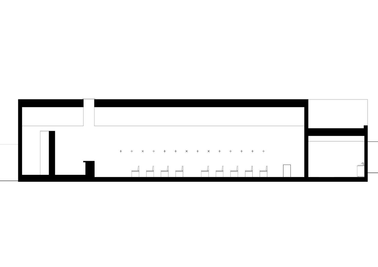 Section. Church of Saint Michael the Archangel in Geneto by Alejandro Beautell.