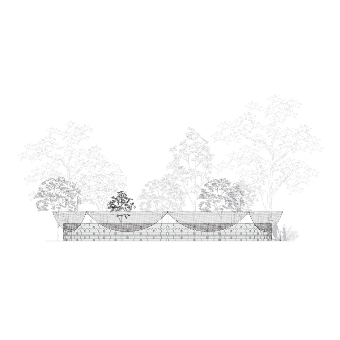 Elevation. Rotation pavilion by ATA Atelier.