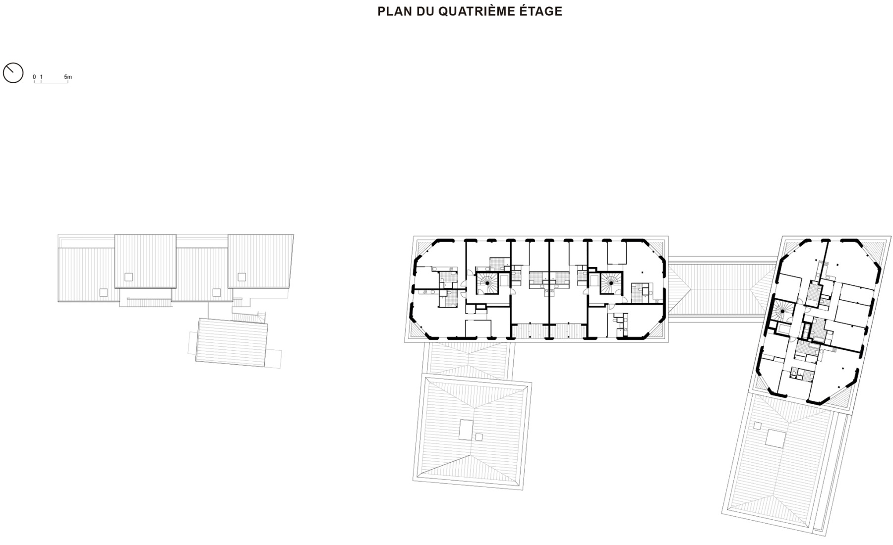 Fourth floor plan. 81 housing units by Atelier d’Architecture Ramdam + Palast. 