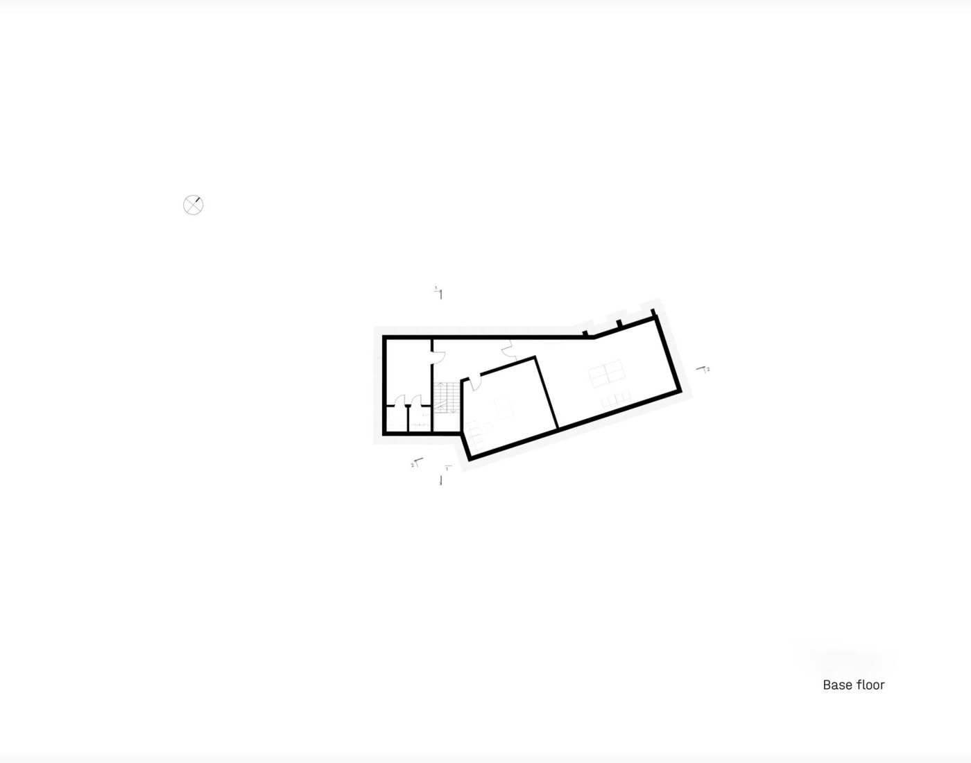 Plano de planta de sótano. Garaje para colección de automóviles por Atrium.